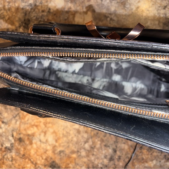 Ted Baker Black Satchel with Rose Gold Accents - Picture 3 of 5